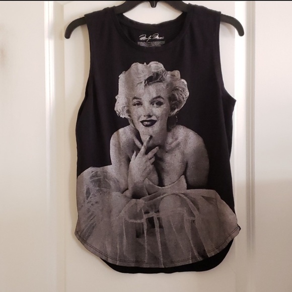 Marilyn Monroe Black Gray White Classic Graphic Tank Top size Small - Picture 3 of 13